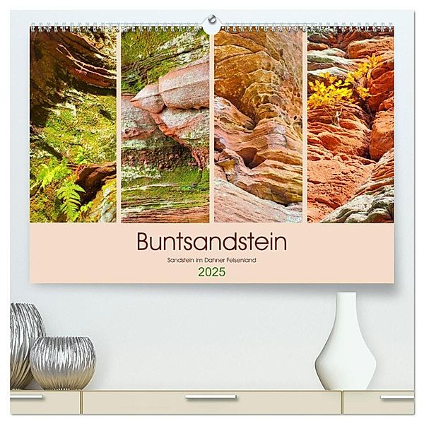 Buntsandstein - Sandstein im Dahner Felsenland (hochwertiger Premium Wandkalender 2025 DIN A2 quer), Kunstdruck in Hochglanz, Calvendo, LianeM