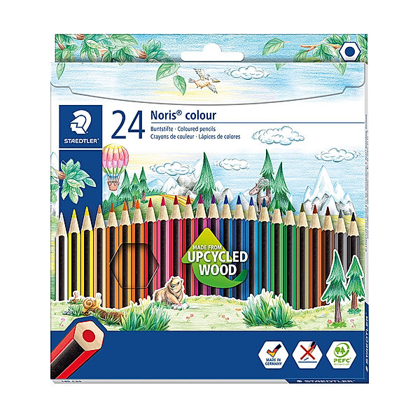 STAEDTLER Buntstift NORIS COLOUR HEXAGON 24er Set