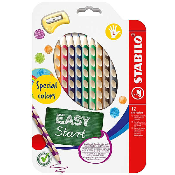Buntstift STABILO® EASYcolors L 12er-Pack mit Spitzer