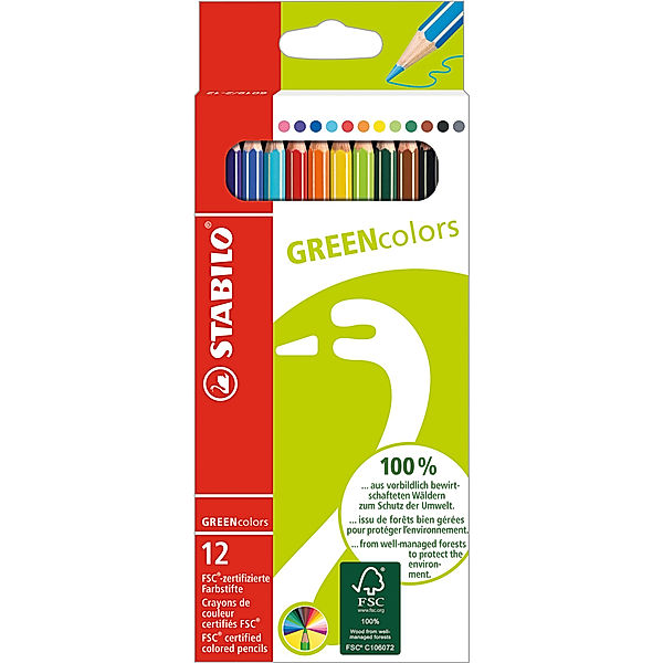 STABILO® Buntstift STABILO® GREENcolors 12er-Pack