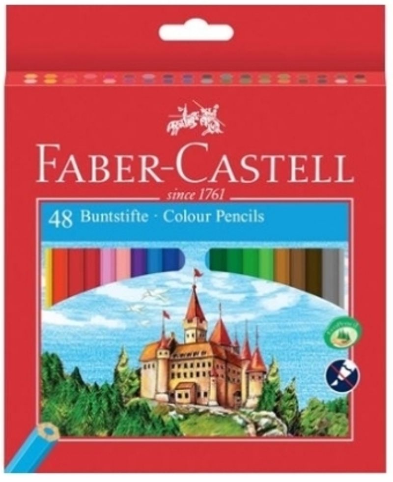 Buntstifte-Set CASTLE mit 48 Farben und Spitzer im Kartonetui | Weltbild.ch