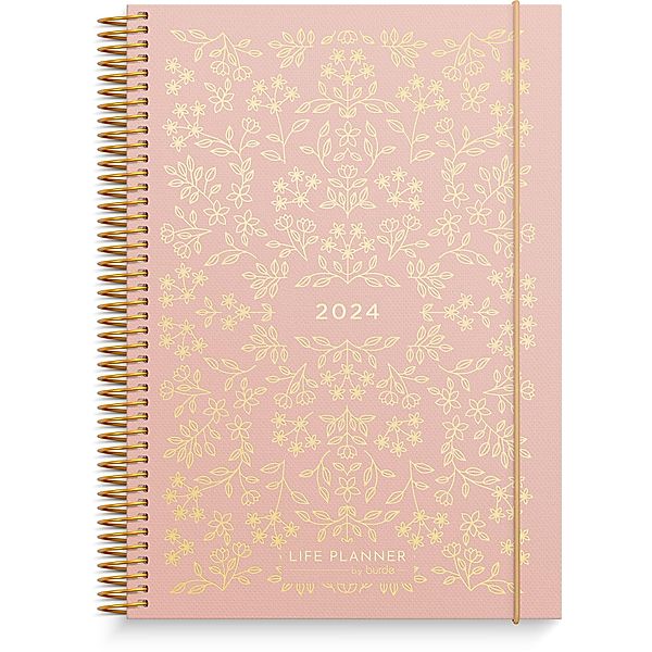 Burde Life Planner Pink Blume Kalender 2024