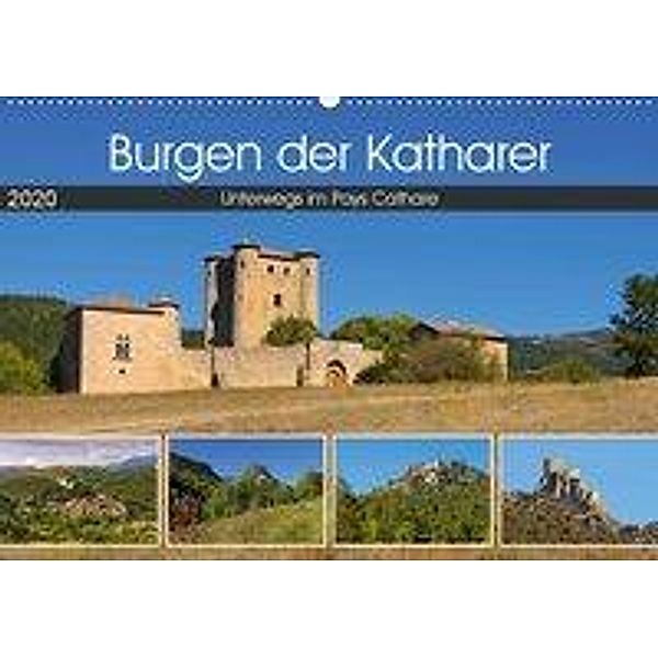 Burgen der Katharer - Unterwegs im Pays Cathare (Wandkalender 2020 DIN A2 quer), LianeM