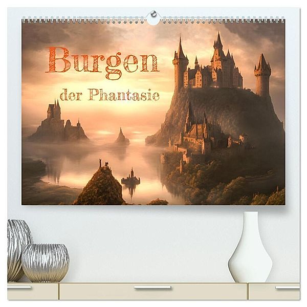 Burgen der Phantasie (hochwertiger Premium Wandkalender 2024 DIN A2 quer), Kunstdruck in Hochglanz, Doris Krüger