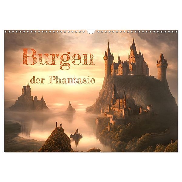 Burgen der Phantasie (Wandkalender 2024 DIN A3 quer), CALVENDO Monatskalender, Doris Krüger