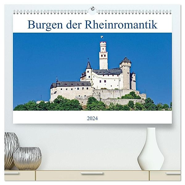 Burgen der Rheinromantik (hochwertiger Premium Wandkalender 2024 DIN A2 quer), Kunstdruck in Hochglanz, Dieter Meyer