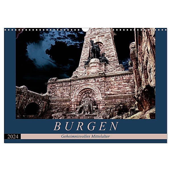 Burgen - Geheimnisvolles Mittelalter (Wandkalender 2024 DIN A3 quer), CALVENDO Monatskalender, Flori0