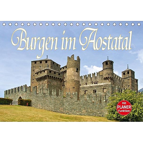 Burgen im Aostatal (Tischkalender 2020 DIN A5 quer)