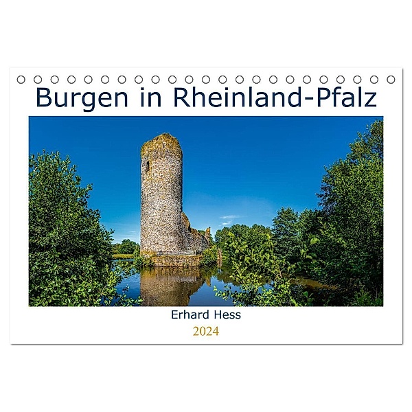 Burgen in Rheinland-Pfalz (Tischkalender 2024 DIN A5 quer), CALVENDO Monatskalender, www.ehess.de, Erhard Hess