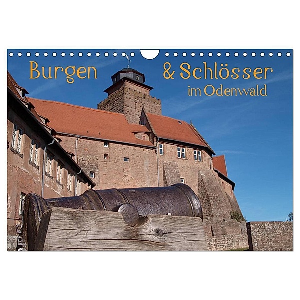 Burgen & Schlösser im Odenwald (Wandkalender 2024 DIN A4 quer), CALVENDO Monatskalender, Gert Kropp