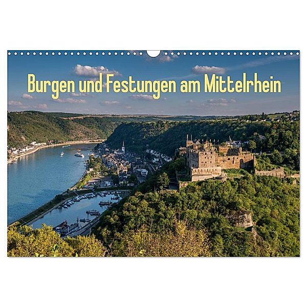 Burgen und Festungen am Mittelrhein (Wandkalender 2024 DIN A3 quer), CALVENDO Monatskalender, www.ehess.de, Erhard Hess