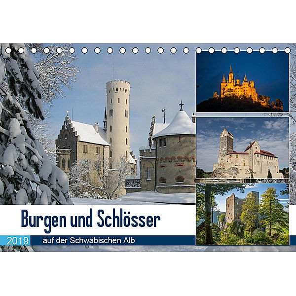 Burgen und Schlösser auf der Schwabischen Alb (Tischkalender 2019 DIN A5 quer), Kapeha