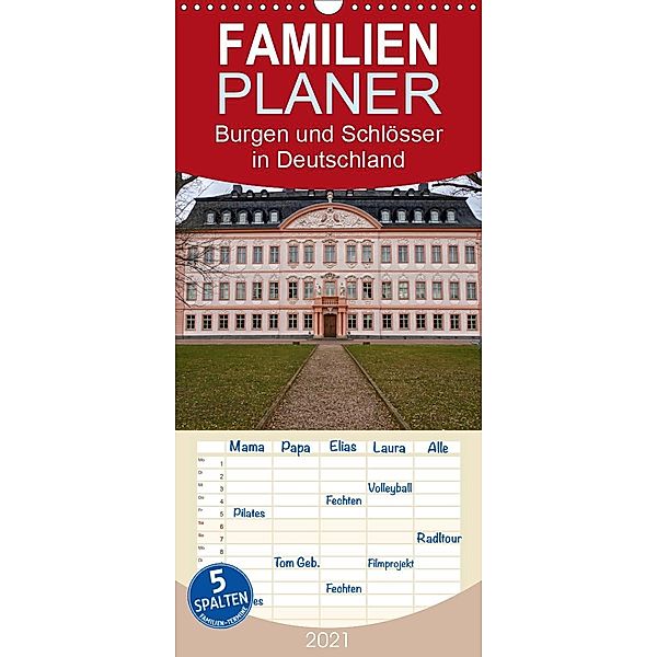 Burgen und Schlösser in Deutschland - Familienplaner hoch (Wandkalender 2021 , 21 cm x 45 cm, hoch), Flori0