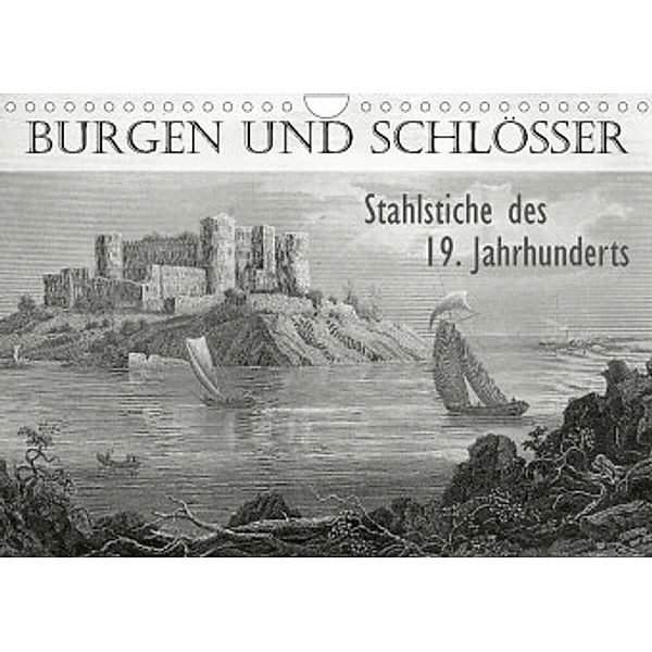 BURGEN UND SCHLÖSSER. Stahlstiche des 19. Jahrhunderts (Wandkalender 2022 DIN A4 quer), Jost Galle