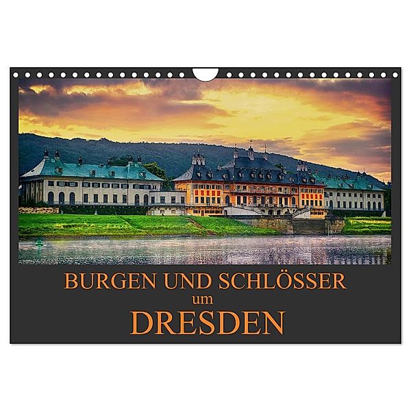 Burgen und Schlösser um Dresden (Wandkalender 2024 DIN A4 quer), CALVENDO Monatskalender, Dirk Meutzner