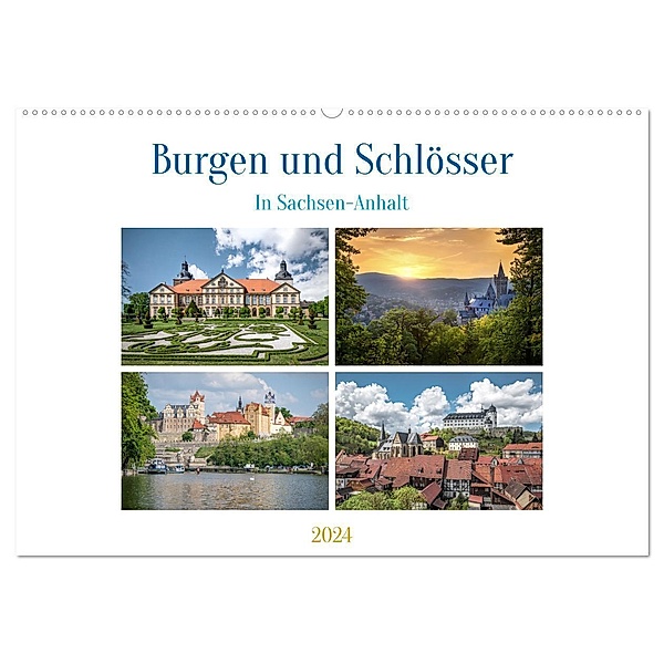Burgen und Schlösser (Wandkalender 2024 DIN A2 quer), CALVENDO Monatskalender, Steffen Gierok-Latniak