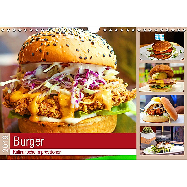 Burger 2019. Kulinarische Impressionen (Wandkalender 2019 DIN A4 quer), Steffani Lehmann