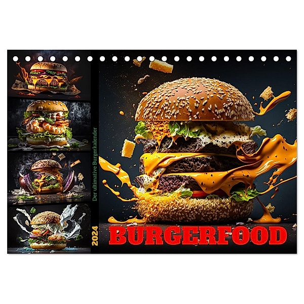 Burgerfood (Tischkalender 2024 DIN A5 quer), CALVENDO Monatskalender, Dirk Meutzner