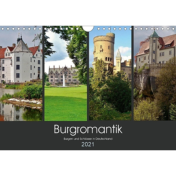 Burgromantik Burgen und Schlösser in Deutschland (Wandkalender 2021 DIN A4 quer), Andrea Janke
