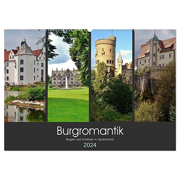 Burgromantik Burgen und Schlösser in Deutschland (Wandkalender 2024 DIN A2 quer), CALVENDO Monatskalender, Andrea Janke