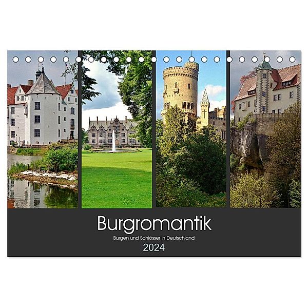 Burgromantik Burgen und Schlösser in Deutschland (Tischkalender 2024 DIN A5 quer), CALVENDO Monatskalender, Andrea Janke