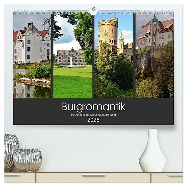 Burgromantik Burgen und Schlösser in Deutschland (hochwertiger Premium Wandkalender 2025 DIN A2 quer), Kunstdruck in Hochglanz, Calvendo, Andrea Janke