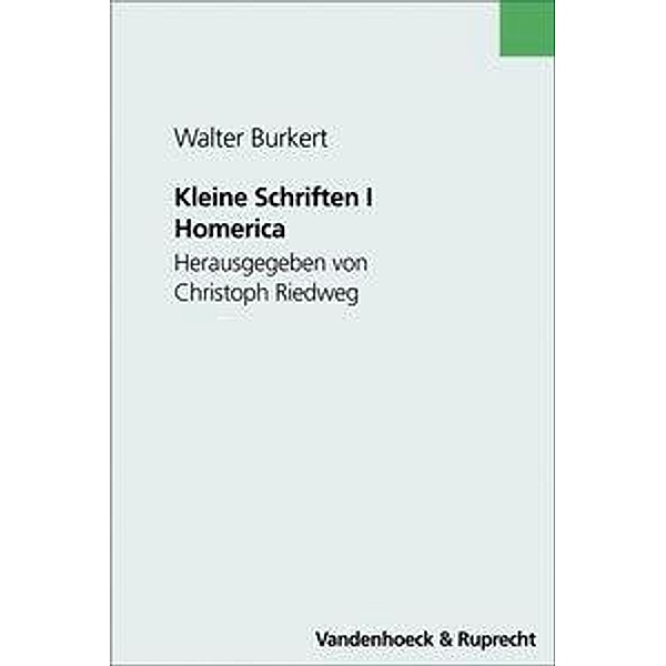 Burkert, W: Homerica, Walter Burkert
