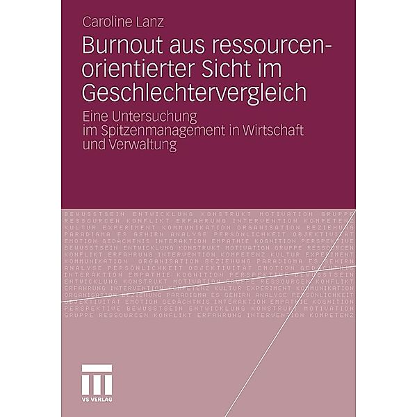 Burnout aus ressourcenorientierter Sicht im Geschlechtervergleich, Caroline Lanz