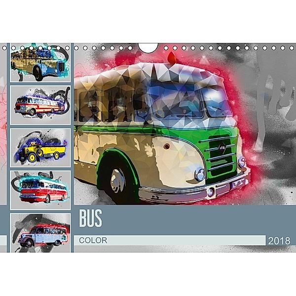 Bus Color (Wandkalender 2018 DIN A4 quer), Dirk Meutzner