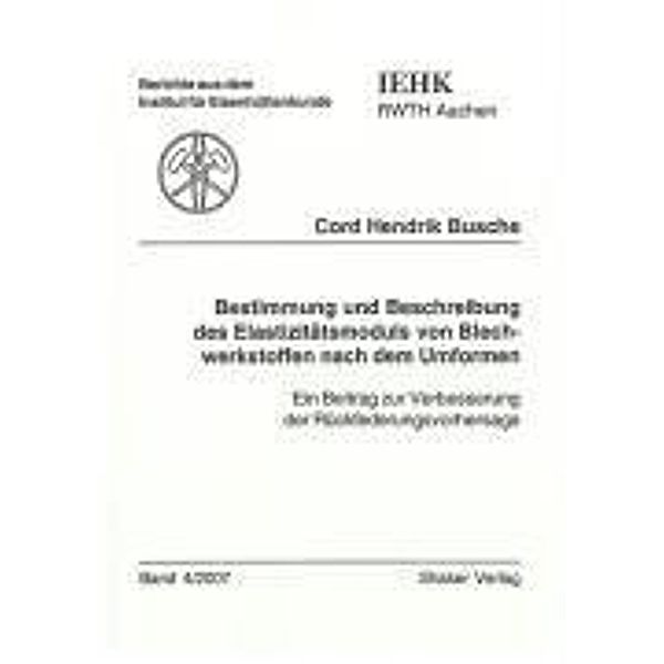 Busche, C: Bestimmung und Beschreibung des Elastizitätsmodul, Cord H Busche