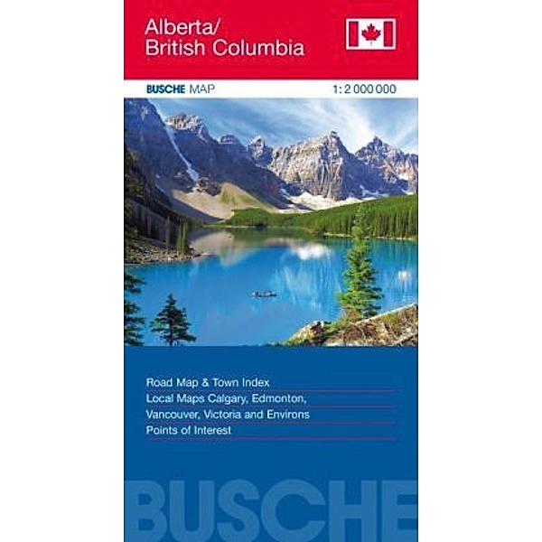 Busche Map Canada Alberta, British Columbia