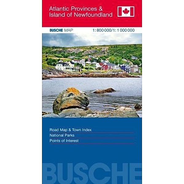 Busche Map Canada Atlantic Provinces & Island of Newfoundland