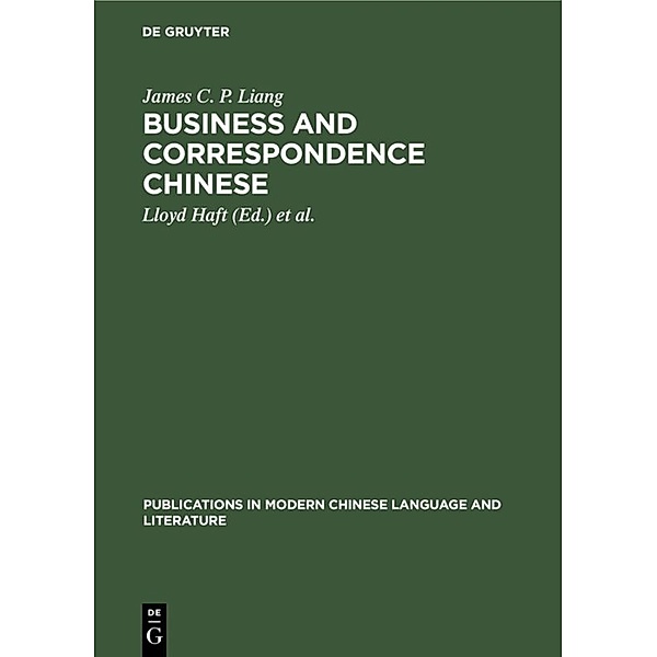 Business and correspondence Chinese, James C. P. Liang