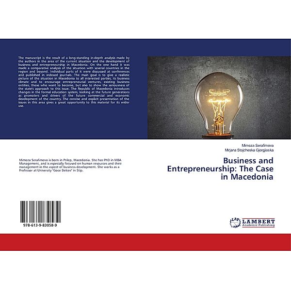 Business and Entrepreneurship: The Case in Macedonia, Mimoza Serafimova, Mirjana Stojcheska Gjorgjioska