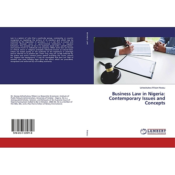 Business Law in Nigeria: Contemporary Issues and Concepts, Uchechukwu Wilson Nwosu