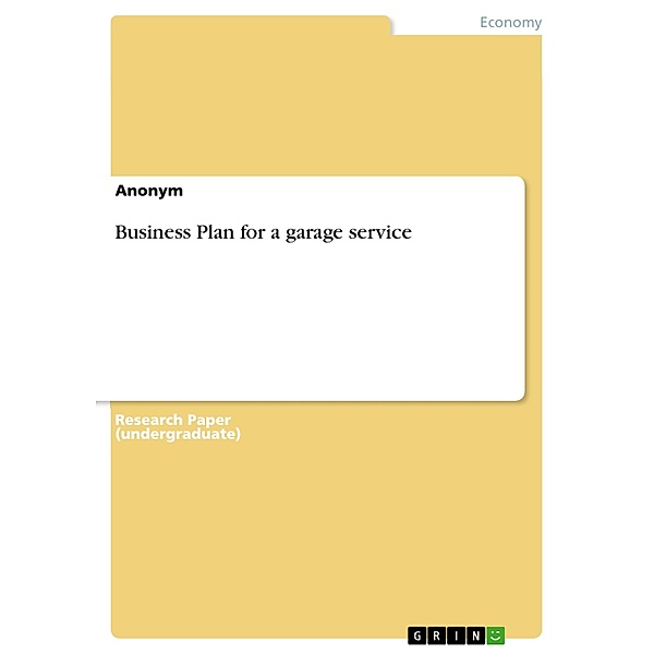 Business Plan for a garage service