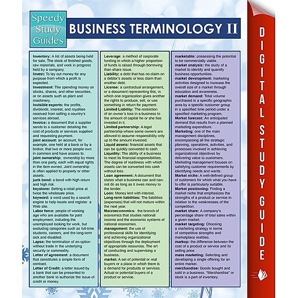 Business Terminology II (Speedy Study Guides) / Dot EDU, Speedy Publishing