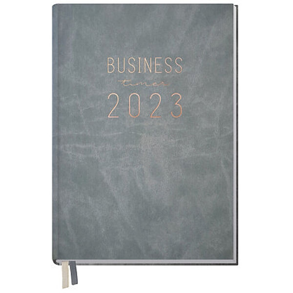 Business-Timer 2023 12 MONATE [Grau-Rosé]