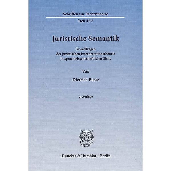 Busse, D: Juristische Semantik, Dietrich Busse