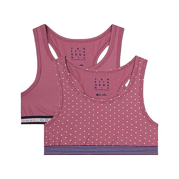 Sanetta Bustier ATHLEISURE 2er-Pack in bordeaux