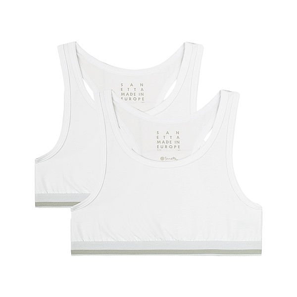 Sanetta Bustier BASIC TEENS 2er-Pack in white