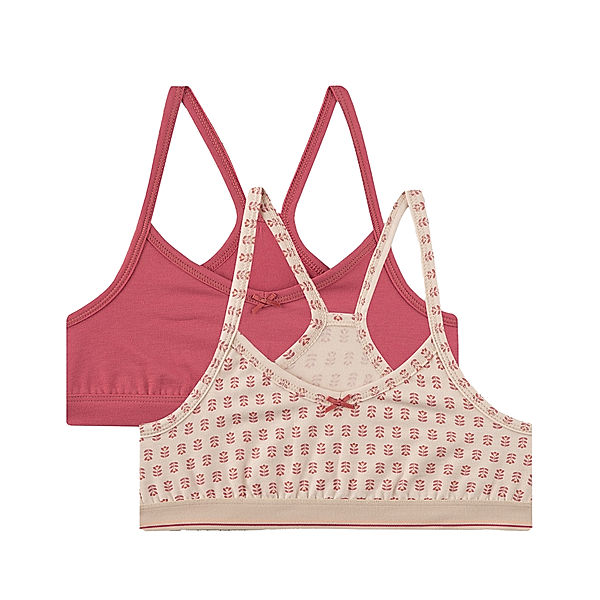 Sanetta Bustier FLOWER PATTERN 2er Pack in rose