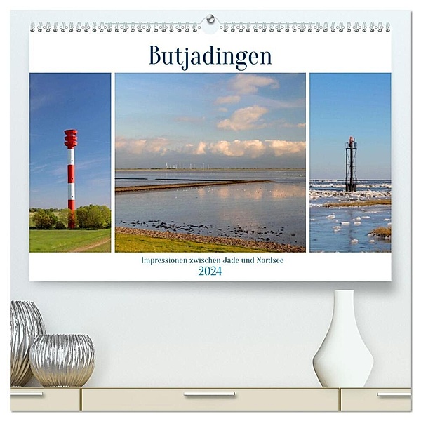 Butjadingen. Impressionen zwischen Jade und Nordsee (hochwertiger Premium Wandkalender 2024 DIN A2 quer), Kunstdruck in Hochglanz, Steffani Lehmann