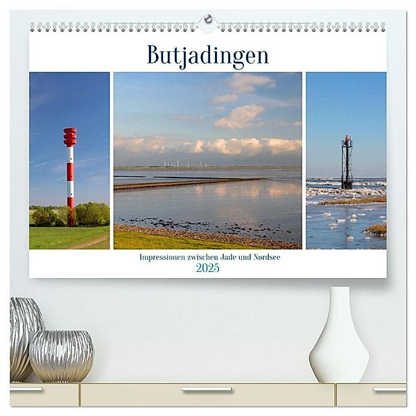 Butjadingen. Impressionen zwischen Jade und Nordsee (hochwertiger Premium Wandkalender 2025 DIN A2 quer), Kunstdruck in Hochglanz, Calvendo, Steffani Lehmann