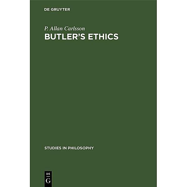 Butler's Ethics, P. Allan Carlsson