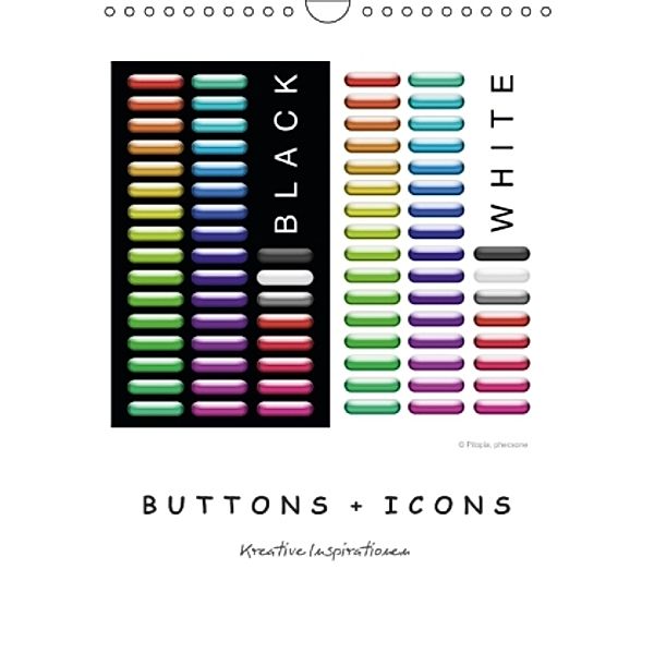 BUTTONS + ICONS (Wandkalender 2014 DIN A4 hoch), Bildagentur Pitopia