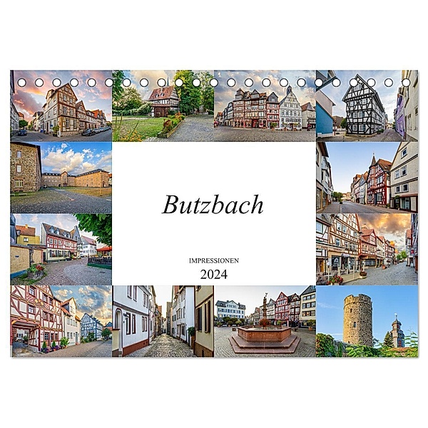 Butzbach Impressionen (Tischkalender 2024 DIN A5 quer), CALVENDO Monatskalender, Dirk Meutzner