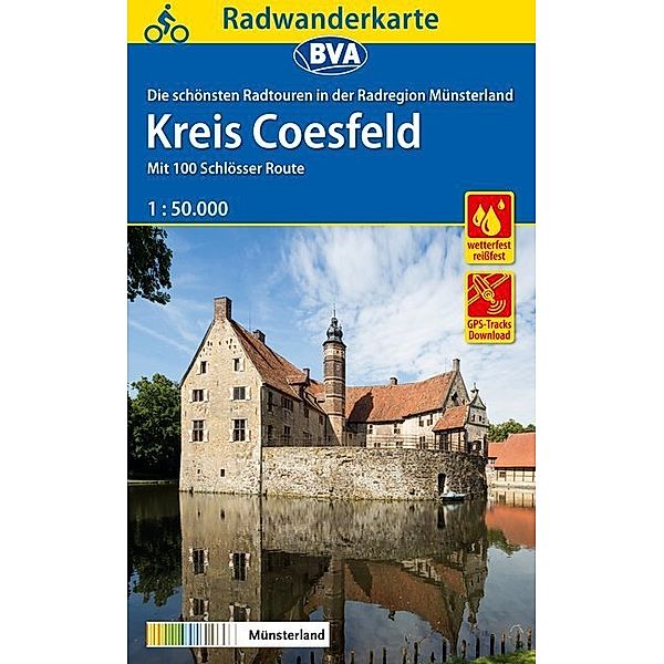 BVA Radwanderkarte / BVA Radwanderkarte Radregion Münsterland Kreis Coesfeld 1:50.000, reiß- und wetterfest, GPS-Tracks Download
