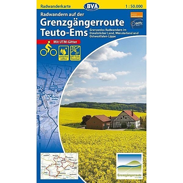 BVA Radwanderkarte / BVA Radwanderkarte Radwandern auf der Grenzgängerroute Teuto-Ems