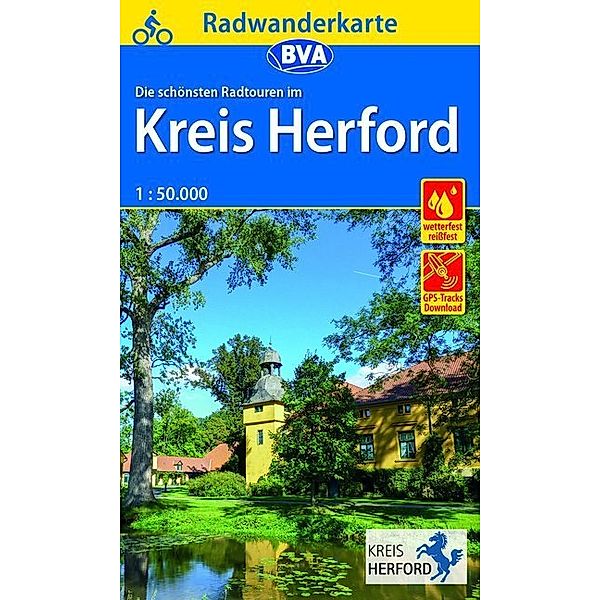 BVA Radwanderkarte / BVA Radwanderkarte Radwandern im Kreis Herford 1:50.000, reiss- und wetterfest, GPS-Tracks Download